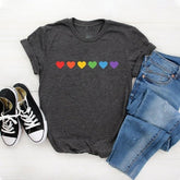 Rainbow Hearts Tee Tees PRIDE MODE